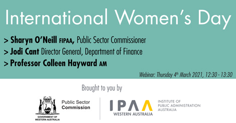 PSC IPAA WA 2021 International Women’s Day